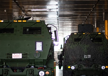 U.S. Marines load and offload HIMARS during Exercise Noble Jaguar 2021