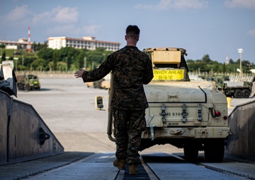 U.S. Marines load and offload HIMARS during Exercise Noble Jaguar 2021