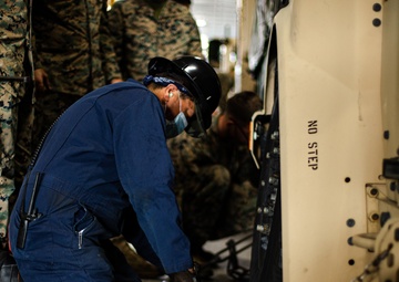 U.S. Marines load and offload HIMARS during Exercise Noble Jaguar 2021