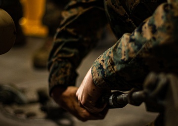 U.S. Marines load and offload HIMARS during Exercise Noble Jaguar 2021