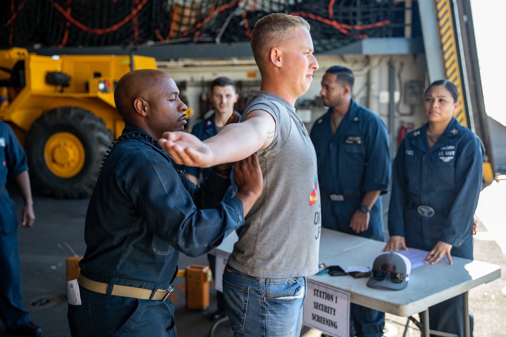 USS Arlington Sailors Train on Noncombatant Evacuation Operations