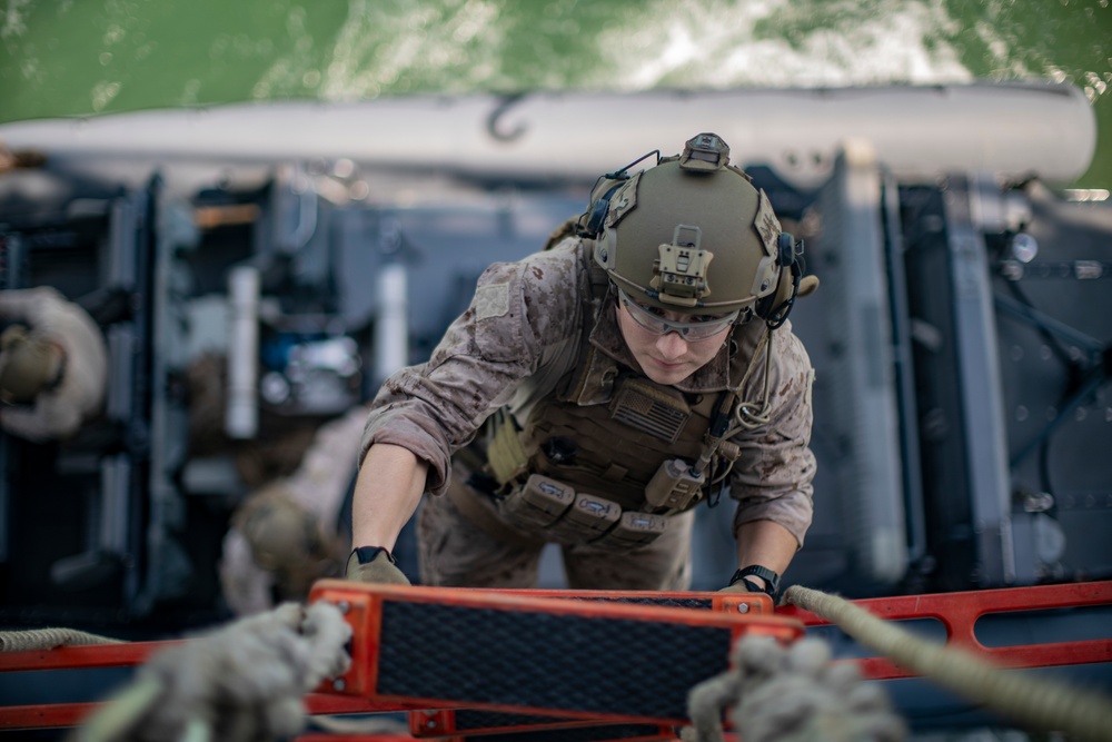 11th MEU ADRD conducts VBSS training with USCG AIT