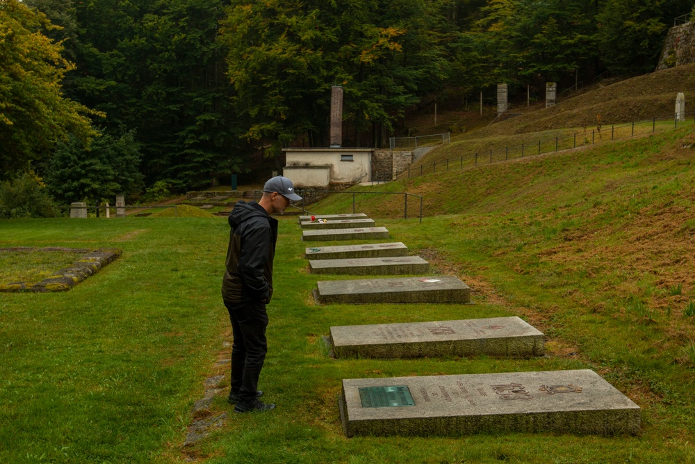 U.S. Army Soldier participates in a Staff Ride at the Flossenbuerg Concentration Camp Memorial