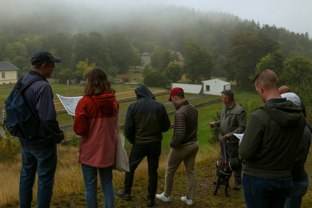Flossenbuerg Concentration Camp Memorial topography review during a U.S. Army Staff Ride