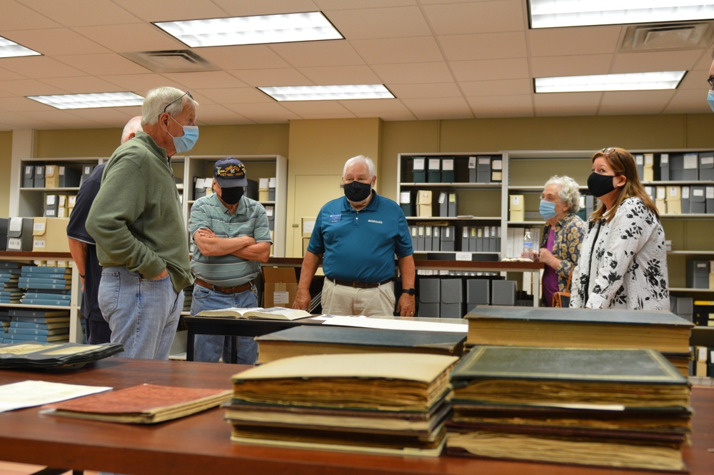 Museum volunteers visit special collections facility