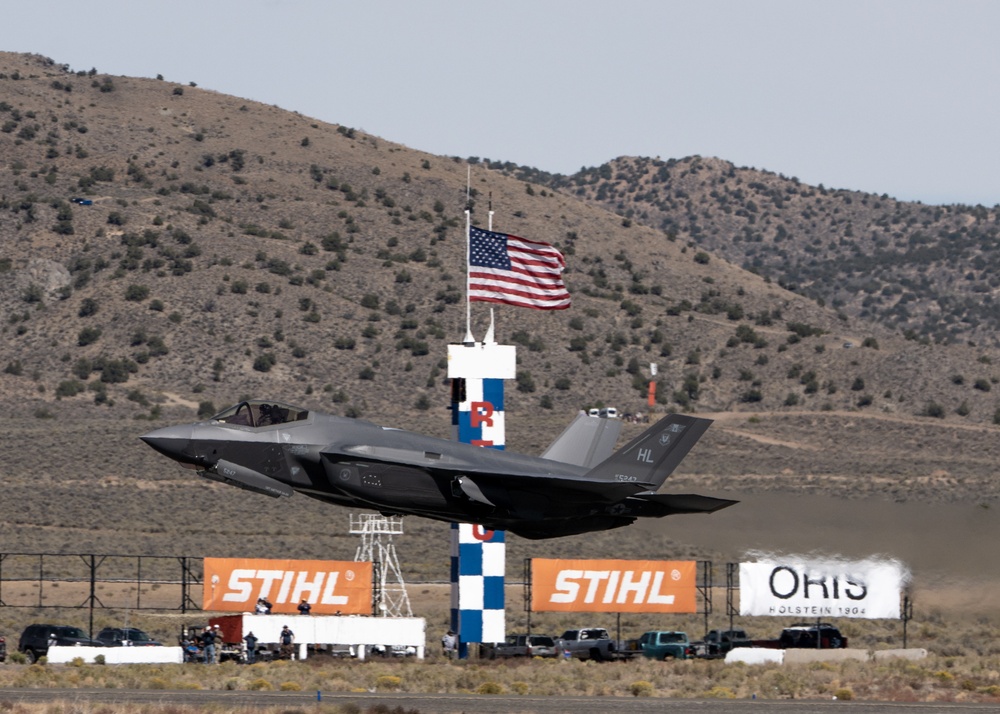 F-35A Demo Team flies at the Reno Air Races