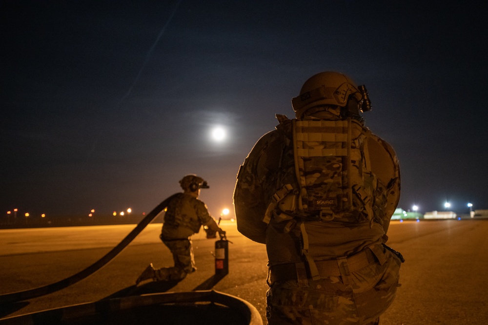 67th Special Operations Squadron conducts night refueling operations