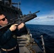 USS Sioux City Executive Officer Fires an M203 Grenade Launcher During a Live-Fire Exercise