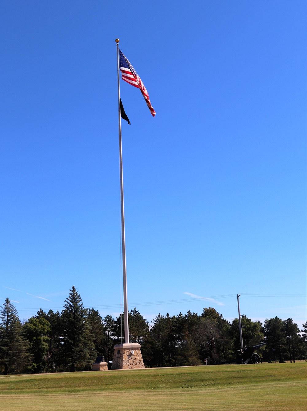 American Flag and Fort McCoy