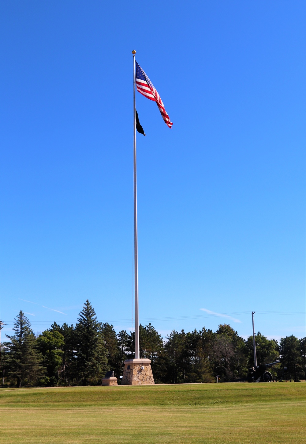 American Flag and Fort McCoy