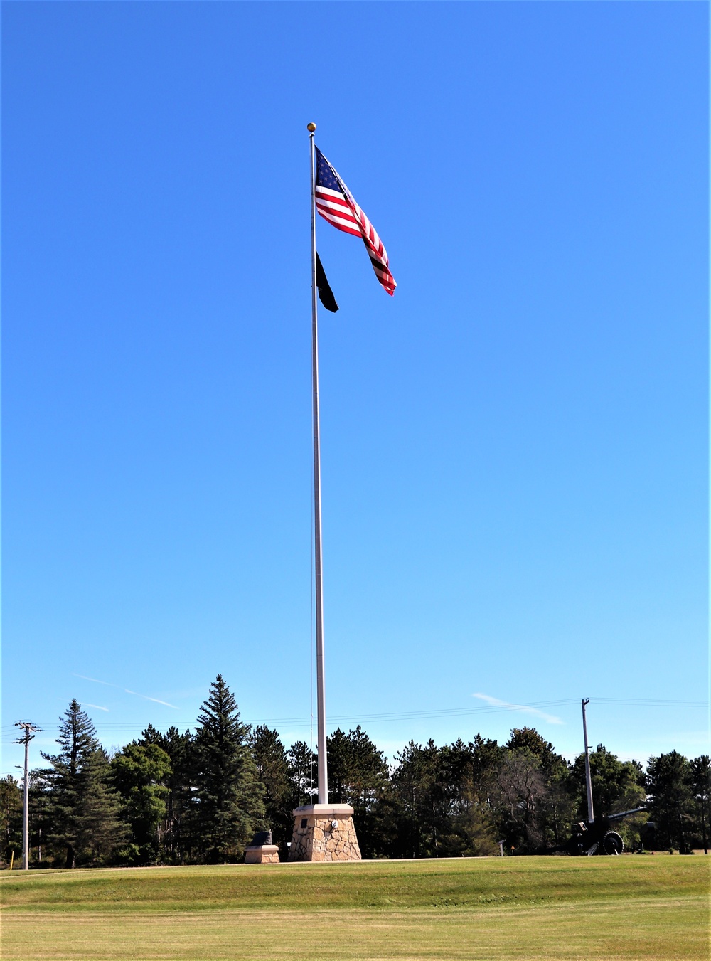 American Flag and Fort McCoy