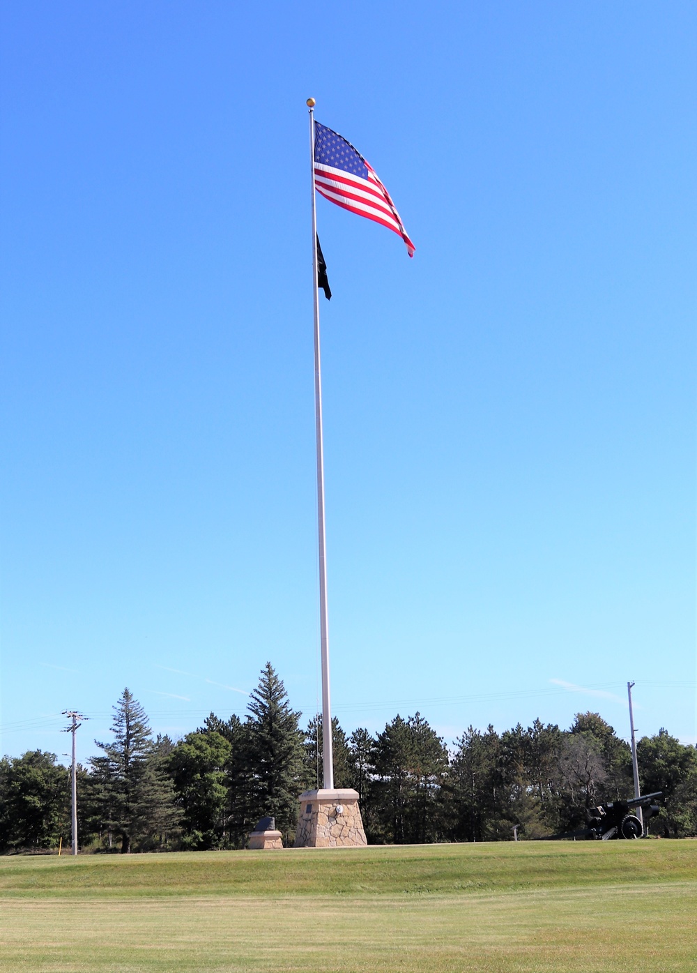 American Flag and Fort McCoy