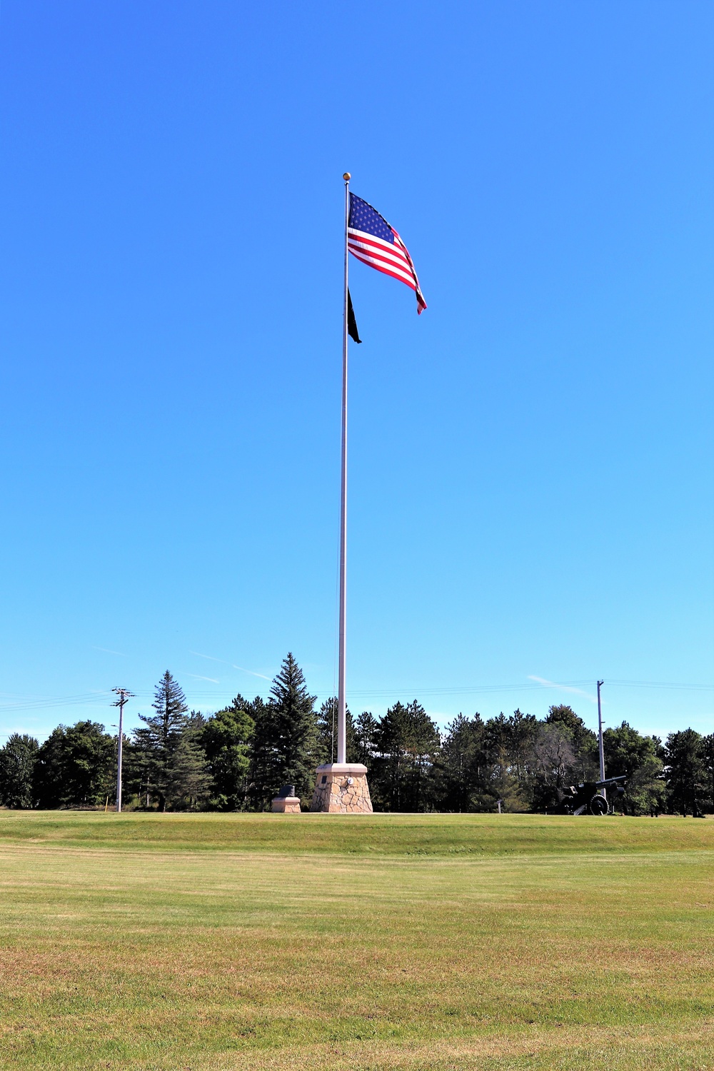 American Flag and Fort McCoy