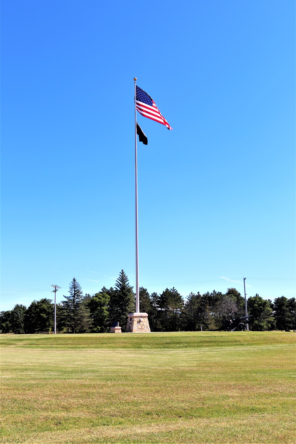 American Flag and Fort McCoy