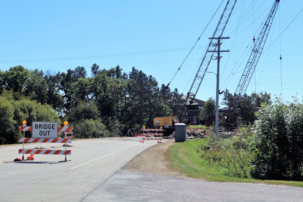 Construction of new bridge continues at Fort McCoy