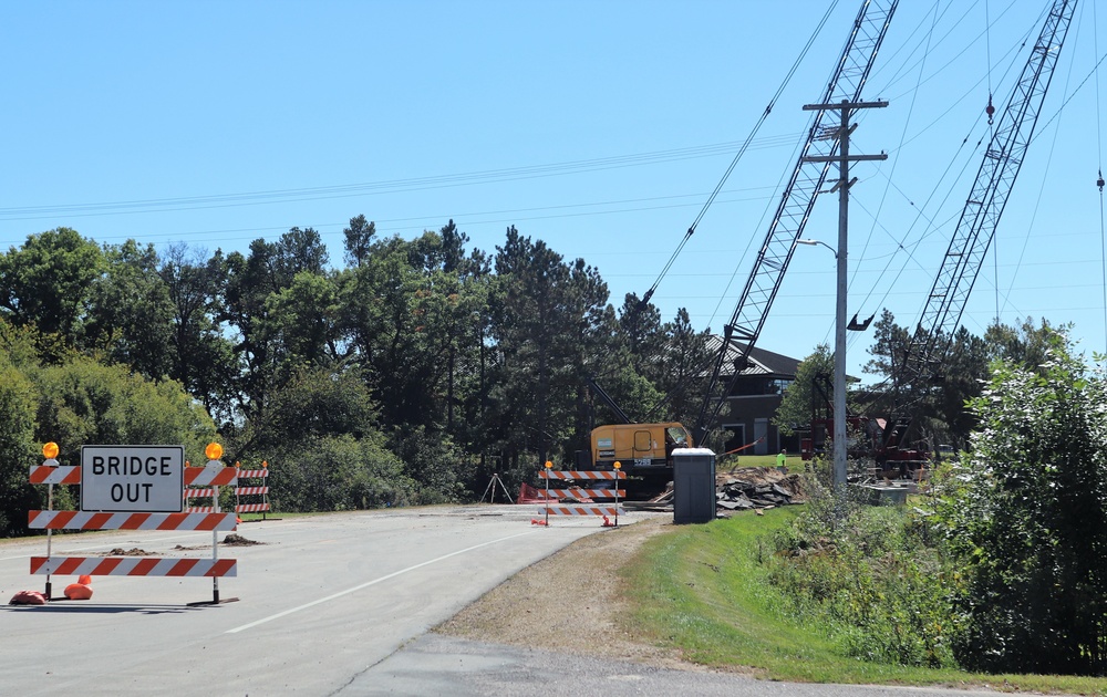 Construction of new bridge continues at Fort McCoy