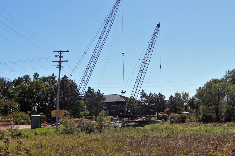 Construction of new bridge continues at Fort McCoy