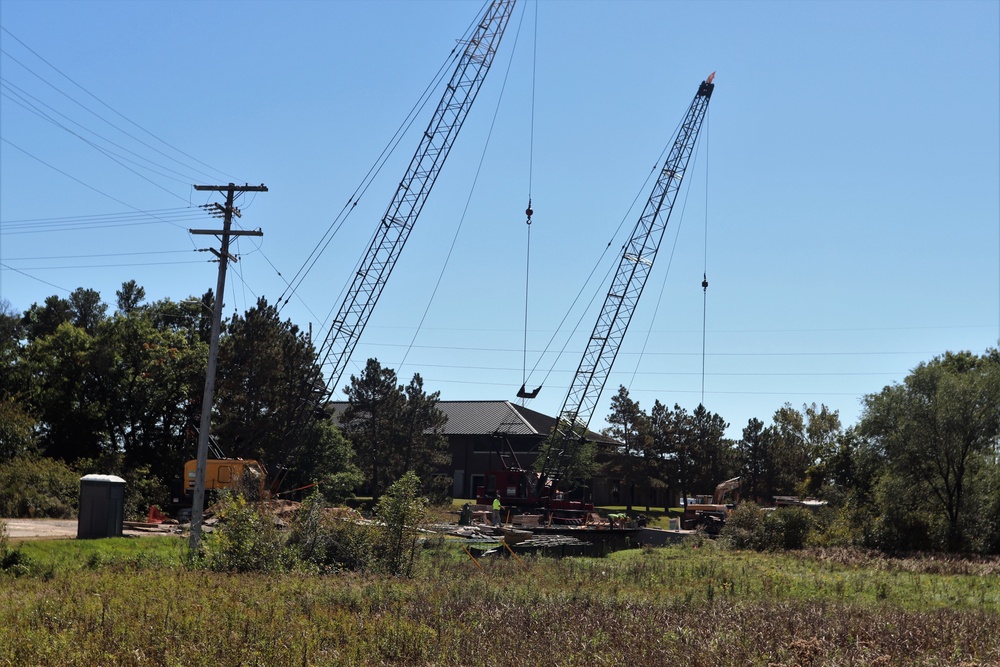 Construction of new bridge continues at Fort McCoy