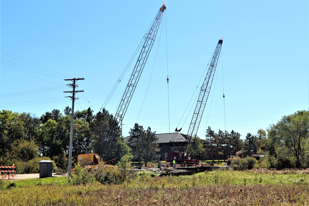 Construction of new bridge continues at Fort McCoy