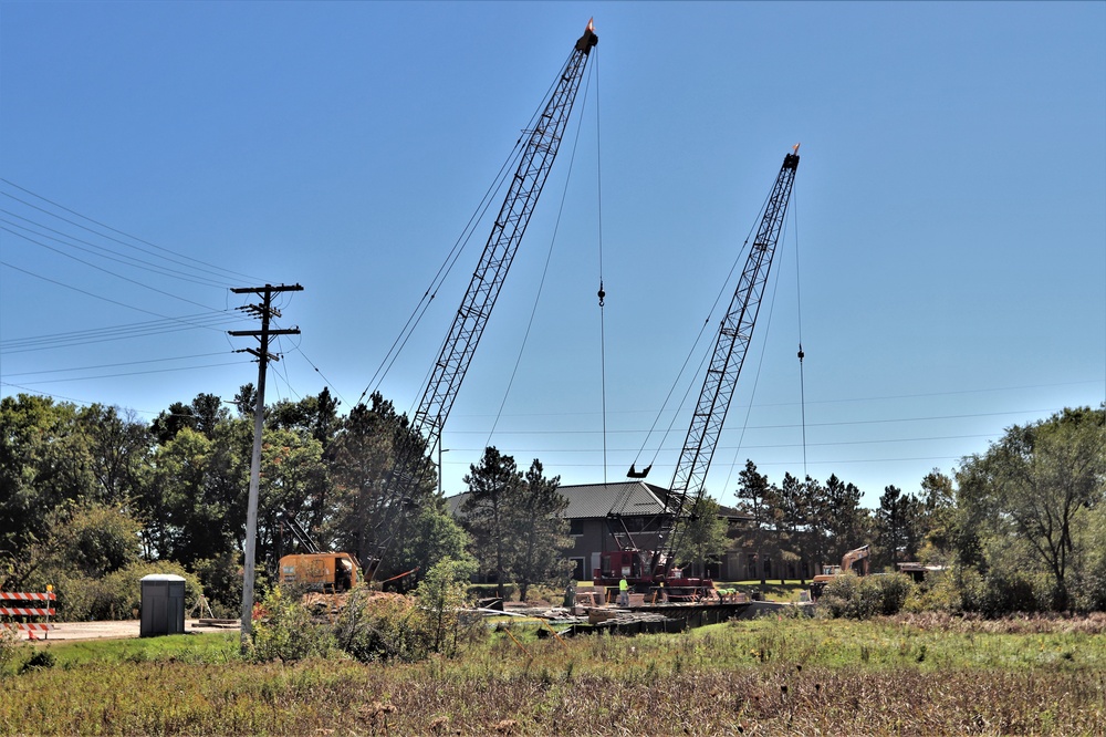 Construction of new bridge continues at Fort McCoy