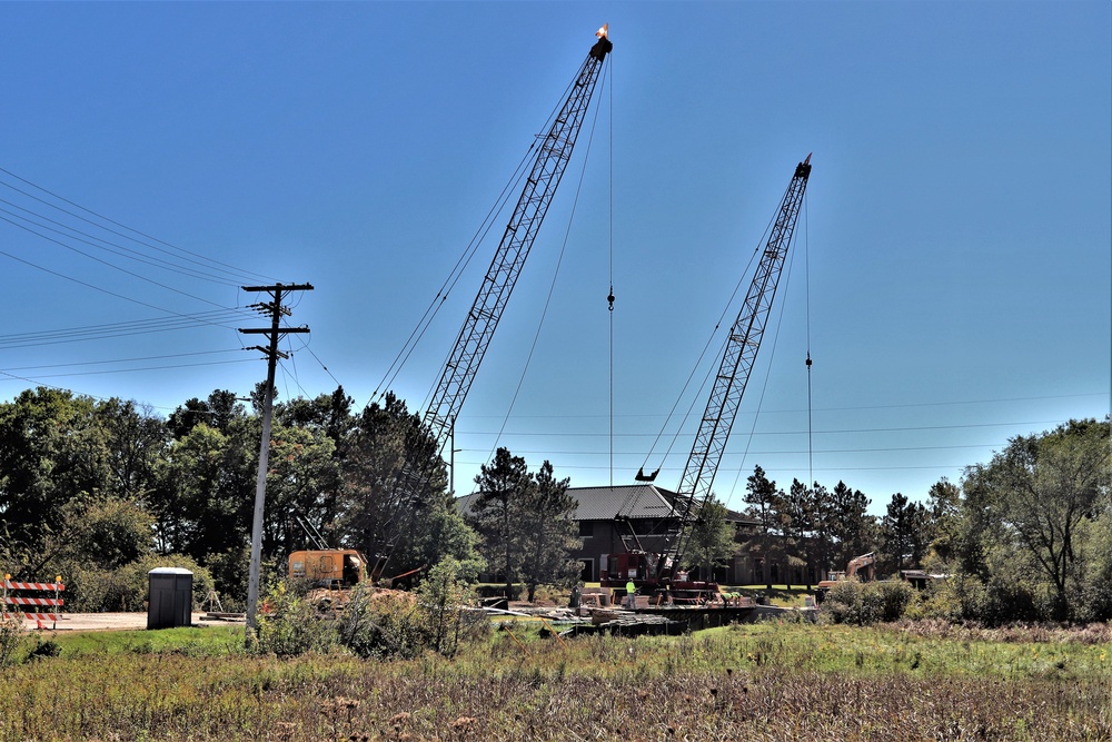 Construction of new bridge continues at Fort McCoy