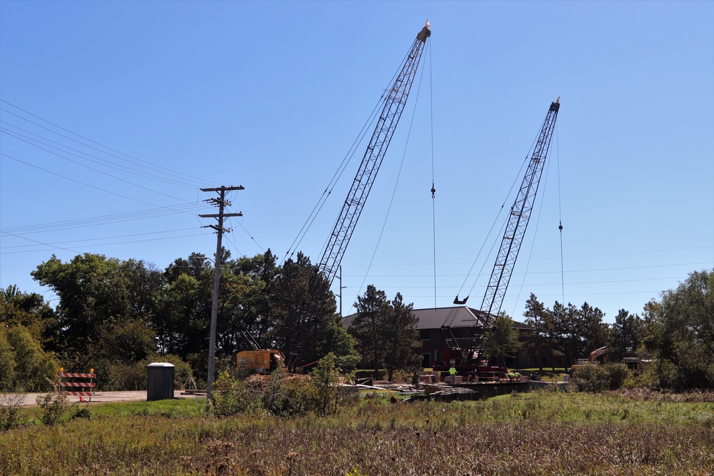 Construction of new bridge continues at Fort McCoy