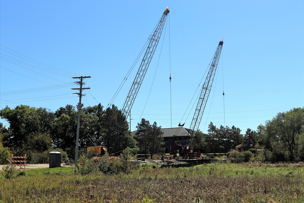 Construction of new bridge continues at Fort McCoy