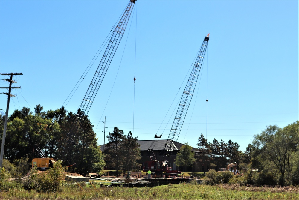 Construction of new bridge continues at Fort McCoy