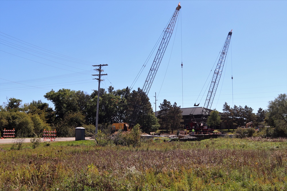 Construction of new bridge continues at Fort McCoy