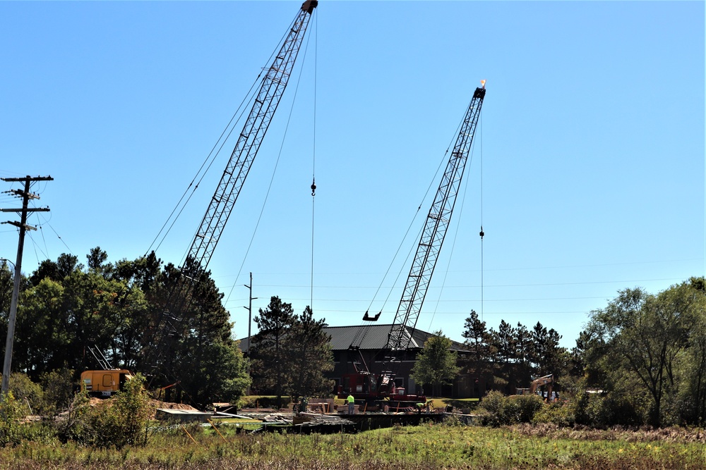 Construction of new bridge continues at Fort McCoy