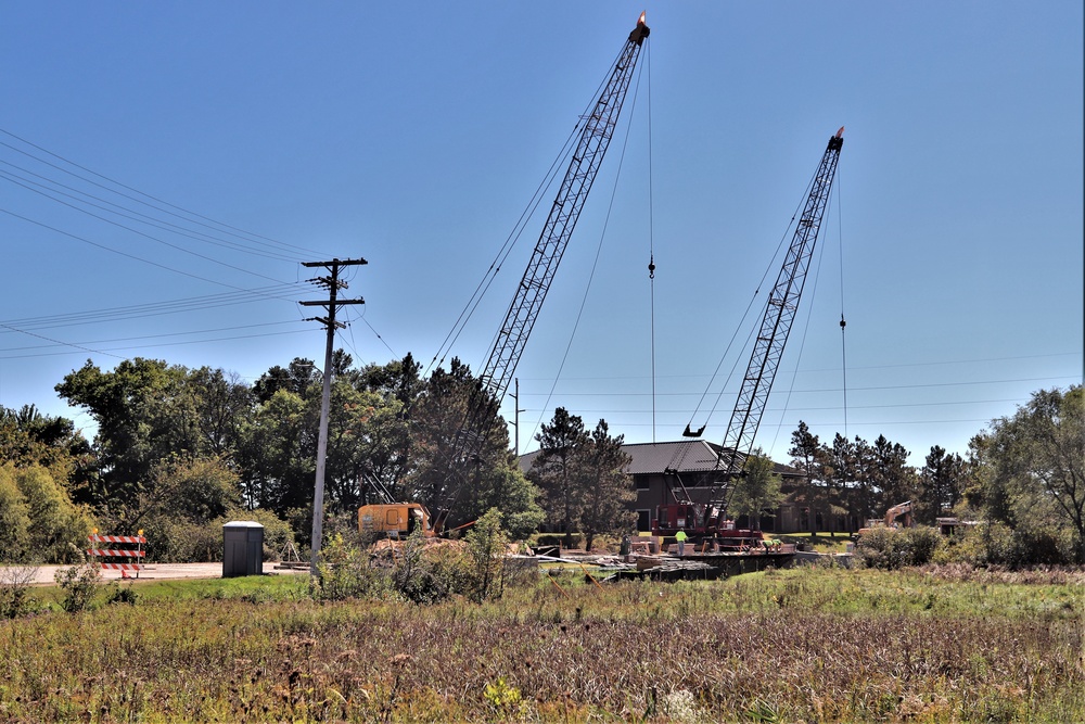 Construction of new bridge continues at Fort McCoy