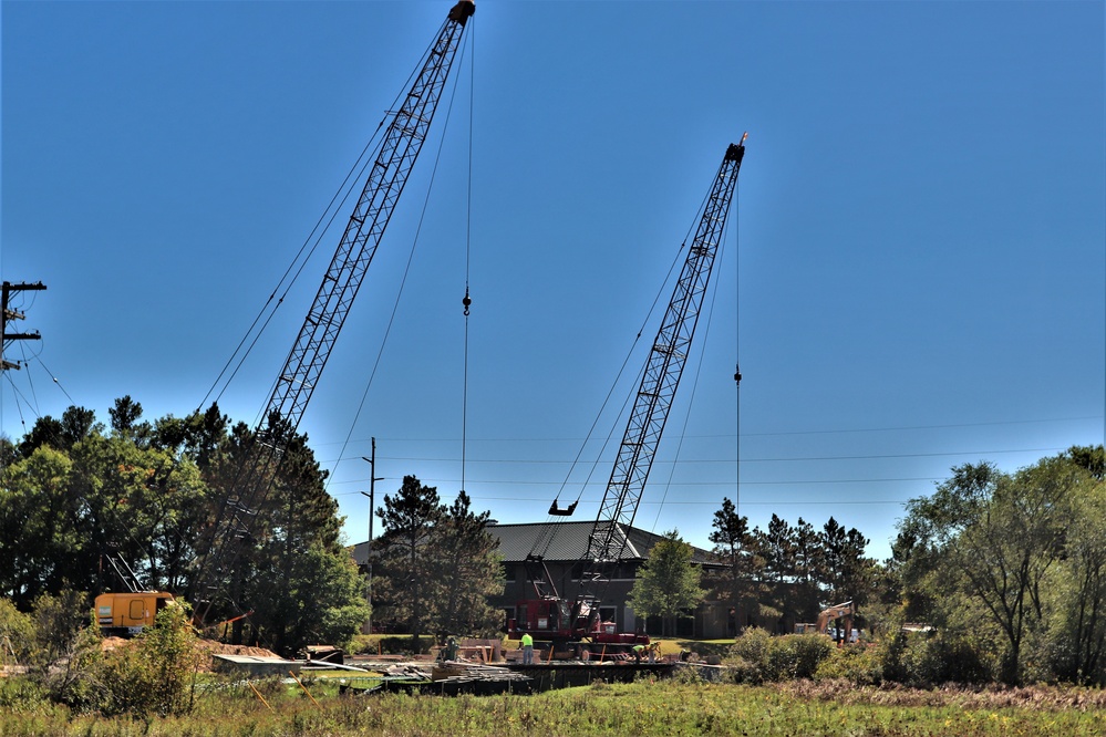 Construction of new bridge continues at Fort McCoy