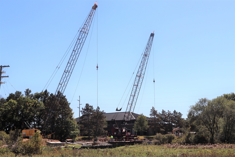 Construction of new bridge continues at Fort McCoy