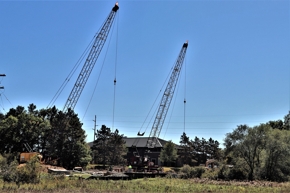 Construction of new bridge continues at Fort McCoy