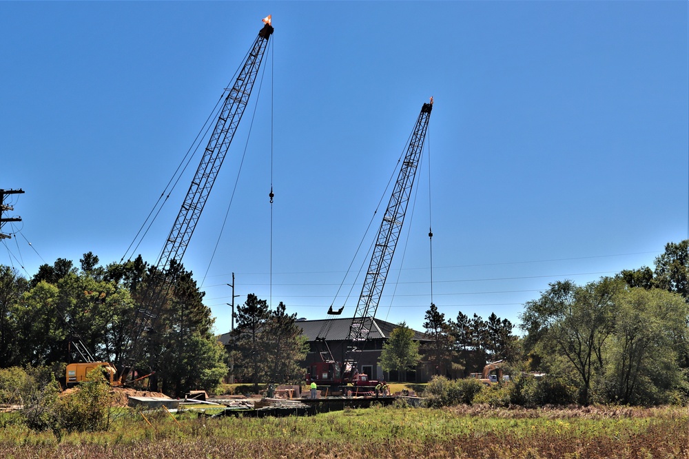 Construction of new bridge continues at Fort McCoy