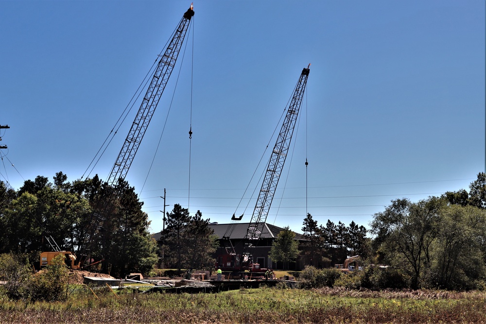 Construction of new bridge continues at Fort McCoy