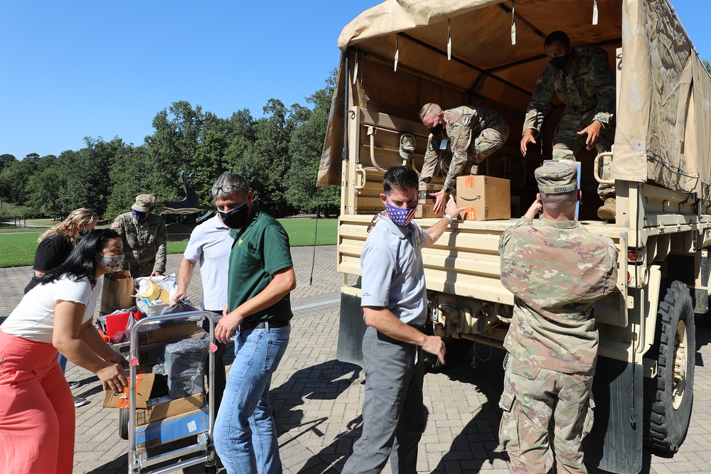 John Deere Employees Donate School Supplies for NC Guard Families