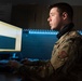 U.S. Air Force Staff Sgt. Christopher Luce computer work