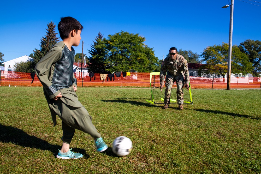 Activities on Fort McCoy for Afghan Children