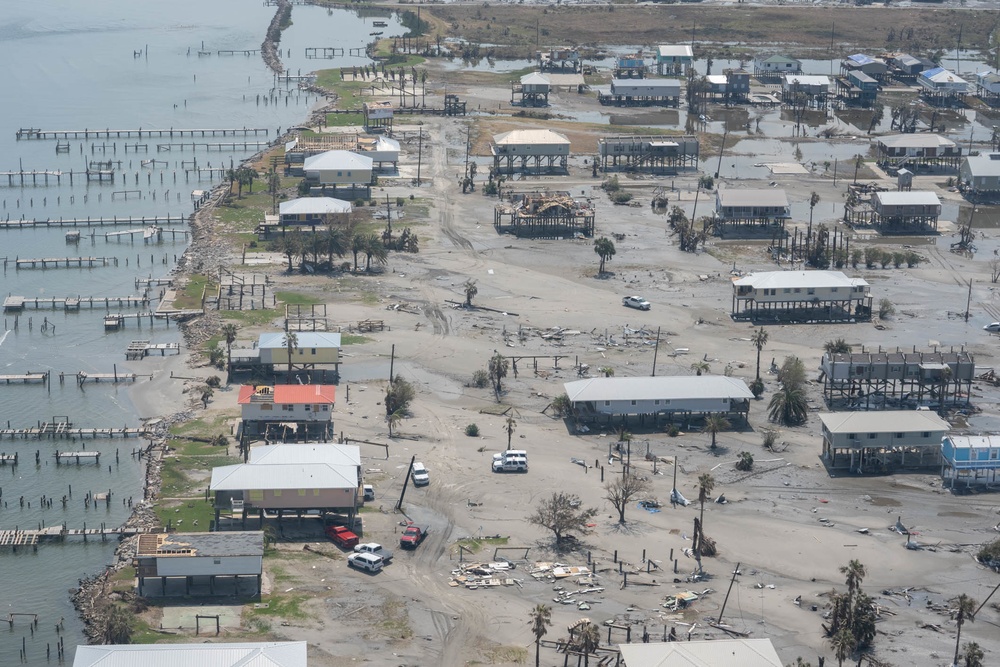 Grand Isle levee under repair post Ida