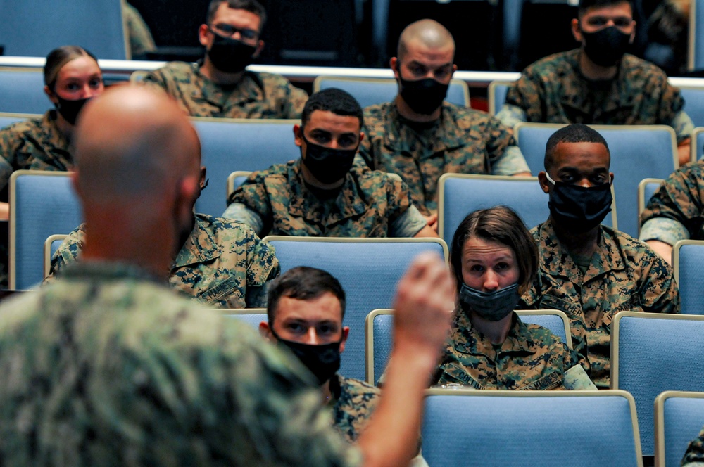 USNCC Briefs Marines and Sailors at Marine Corps Base Quantico