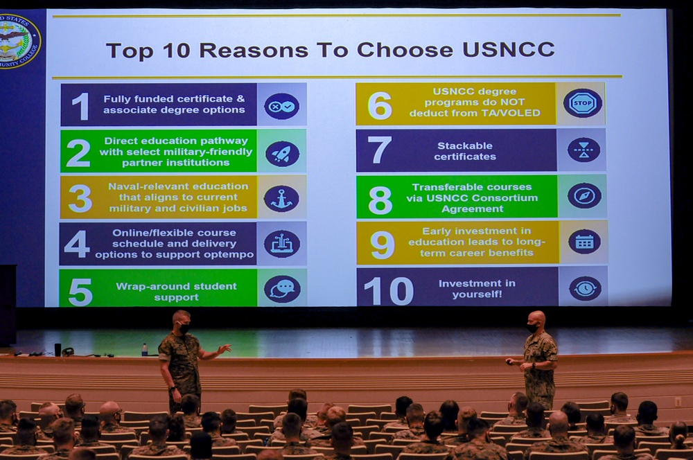 USNCC Briefs Marines and Sailors at Marine Corps Base Quantico