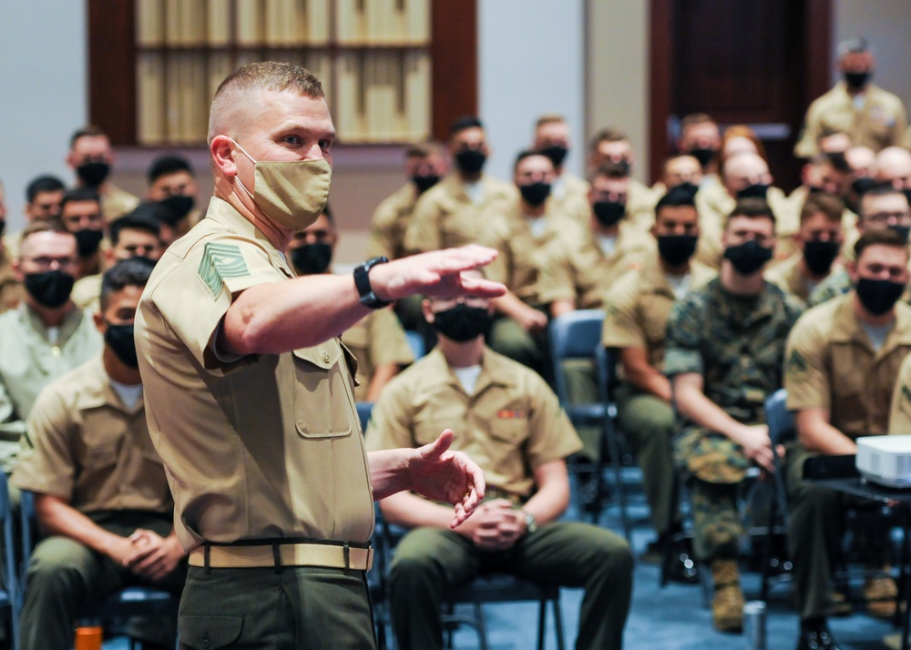 USNCC Briefs Marines at Marine Barracks Washington