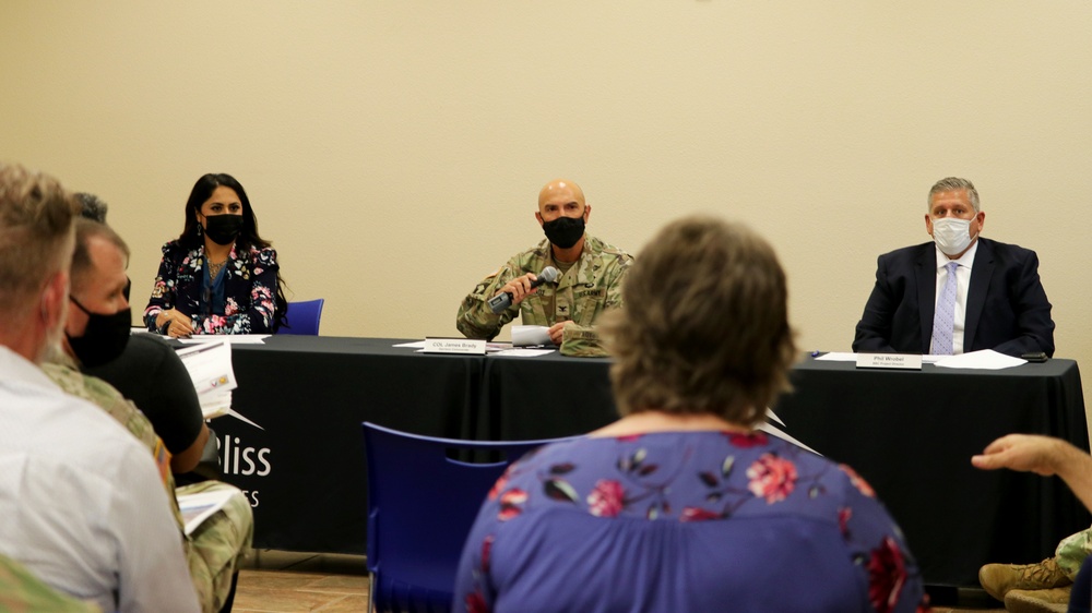 Col. James Brady hosts first Housing Town Hall as Fort Bliss Garrison Commander