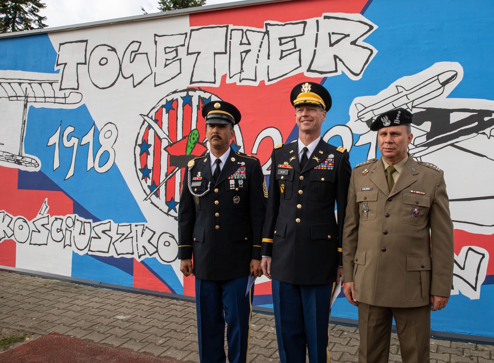 2-34 Armored Regiment attends Kościuszko Squadron mural reveal in Kalisz Pomorskie