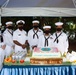 Sailors from Scudder Hall Galley created a beautiful cake for the change of command.