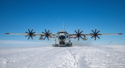 LC-130 readies for takeoff on Greenland Ice Cap
