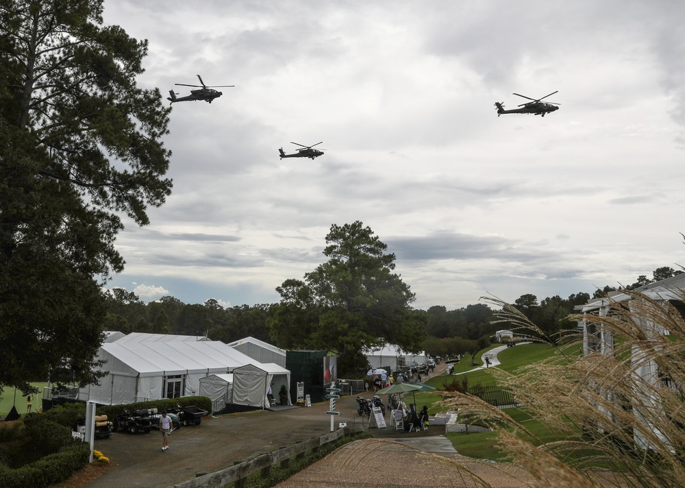 MSNG Aviators Conduct Flyover at Golf Tournament