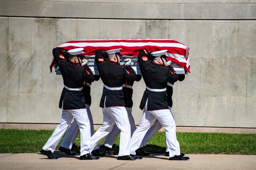 Military Funeral Honors with Funeral Escort were Conducted for U.S. Marine Corps Sgt. Nicole L. Gee in Section 60