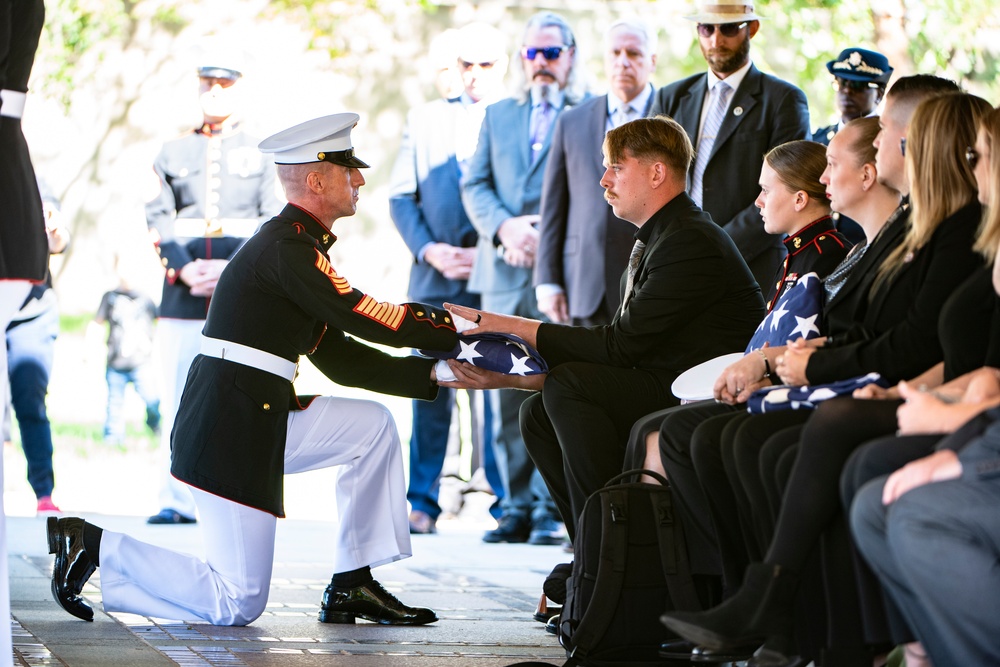 Military Funeral Honors with Funeral Escort were Conducted for U.S. Marine Corps Sgt. Nicole L. Gee in Section 60